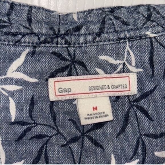 Gap Blue Cotton Tunic Shirt Top(Size Medium) - Picture 3 of 7